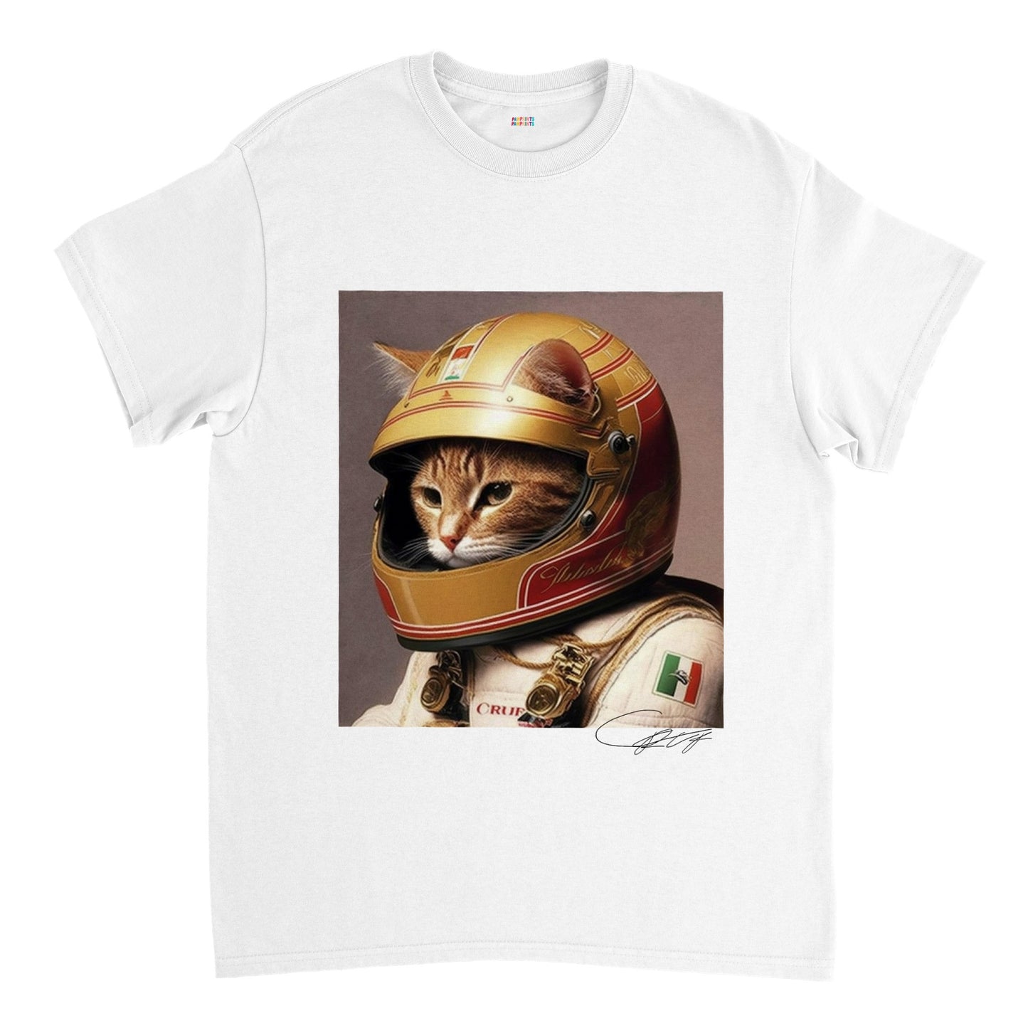 Unisex Crewneck T-shirt - Cruf the cat, F1 Collection