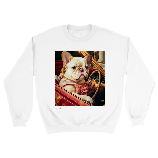 Lady Monaco the Frenchie, Classic Unisex Crewneck Sweatshirt